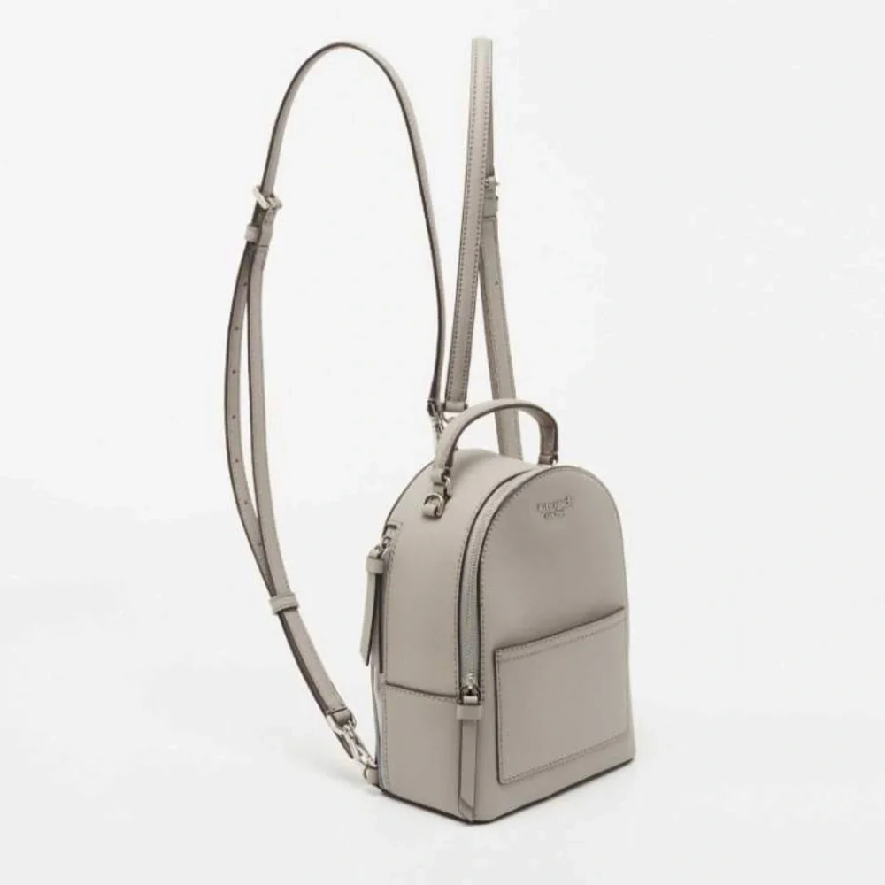 Kate Spade Bag Women’s Gray Leather Mini Cameron Backpack Convertible Straps